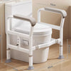 Raised Toilet Seat with Handles, Height Adjustable Commode Riser, Pregnancy Elderly Aid, Post Surgery Patient Get Up Support