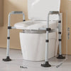 Raised Toilet Seat with Handles, Height Adjustable Commode Riser, Pregnancy Elderly Aid, Post Surgery Patient Get Up Support