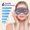 Electric Steam Eye Mask 3D Vibration Massage - 5 Levels Heat Compress Smart Timing Sleep Shading Relieve Eye Fatigue