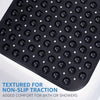 Non-slip shower mat bathtub mat with drain holes and suction cups- machine washable