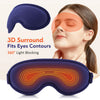 Electric Steam Eye Mask 3D Vibration Massage - 5 Levels Heat Compress Smart Timing Sleep Shading Relieve Eye Fatigue