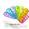 Portable Weekly 7 Days Pill Box Colorful Design Stackable 3 Times a Day Medicine Storage Dispenser