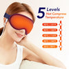 Electric Steam Eye Mask 3D Vibration Massage - 5 Levels Heat Compress Smart Timing Sleep Shading Relieve Eye Fatigue