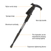 Outdoor Trekkings Pole 4-Section Portable Walking Hiking Telescopic Stick Lightweight Trekking Stick