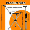2-in-1 Folding Cane and Chair Foldable Travel Cane, Suitable for Hiking, Camping, Outdoor Activities