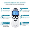 Portable Electric 8 Modes TENS Muscle Stimulator Low Frequency Pulse Body Massager