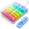Portable Weekly 7 Days Pill Box Colorful Design Stackable 3 Times a Day Medicine Storage Dispenser