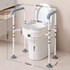 Raised Toilet Seat with Handles, Height Adjustable Commode Riser, Pregnancy Elderly Aid, Post Surgery Patient Get Up Support